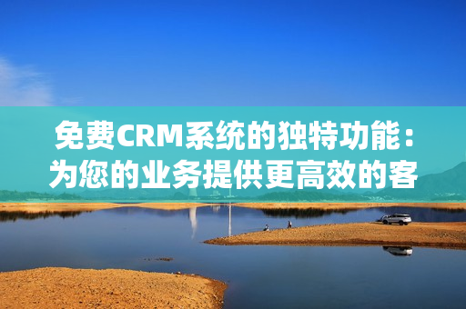 免费CRM系统的独特功能：为您的业务提供更高效的客户关系管理