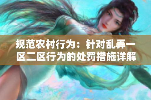 规范农村行为：针对乱弄一区二区行为的处罚措施详解