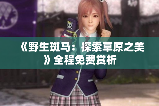 《野生斑马：探索草原之美》全程免费赏析