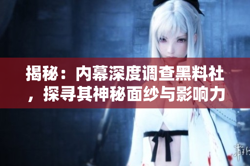 揭秘：内幕深度调查黑料社，探寻其神秘面纱与影响力