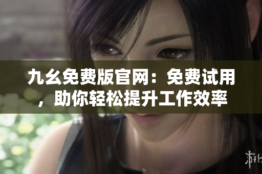 九幺免费版官网：免费试用，助你轻松提升工作效率