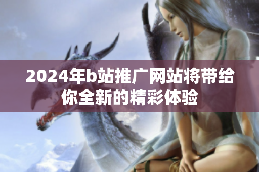 2024年b站推广网站将带给你全新的精彩体验