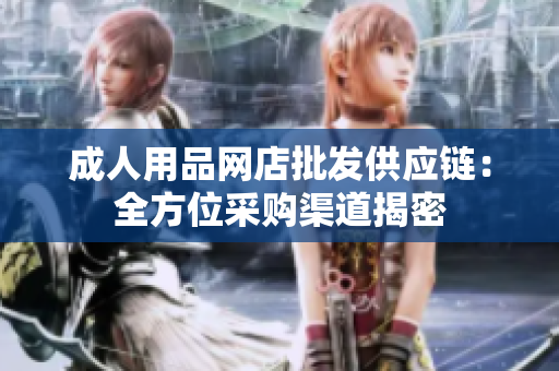 成人用品网店批发供应链：全方位采购渠道揭密