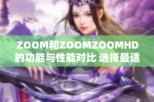 ZOOM和ZOOMZOOMHD的功能与性能对比 选择最适合你的视频会议平台