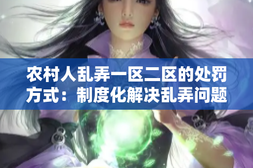 农村人乱弄一区二区的处罚方式：制度化解决乱弄问题，加强社会治理