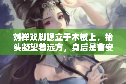 刘禅双脚稳立于木板上，抬头凝望着远方，身后是曹安琪拉助力飞翔的一幕