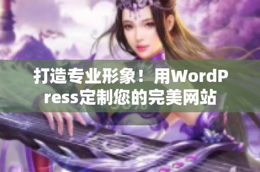 打造专业形象！用WordPress定制您的完美网站