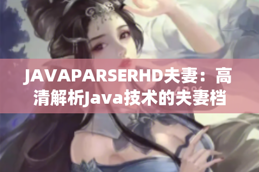 JAVAPARSERHD夫妻：高清解析Java技术的夫妻档