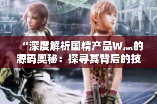 “深度解析国精产品W灬的源码奥秘：探寻其背后的技术魅力与创新之路”