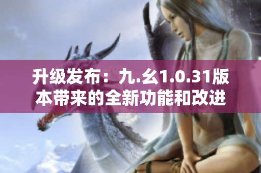 升级发布：九.幺1.0.31版本带来的全新功能和改进