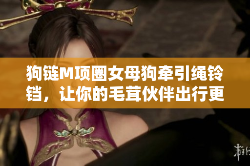 狗链M项圈女母狗牵引绳铃铛，让你的毛茸伙伴出行更时尚舒适