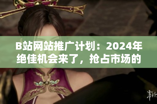B站网站推广计划：2024年绝佳机会来了，抢占市场的关键之年