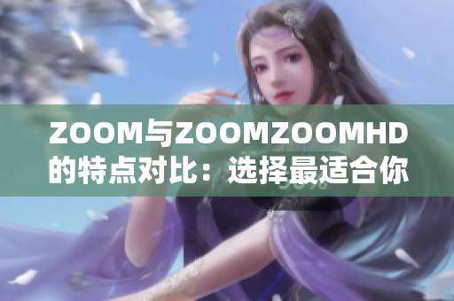 ZOOM与ZOOMZOOMHD的特点对比：选择最适合你的视频会议方案