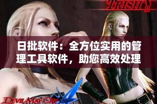 日批软件：全方位实用的管理工具软件，助您高效处理日常工作