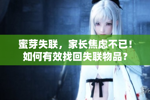 蜜芽失联，家长焦虑不已！如何有效找回失联物品？