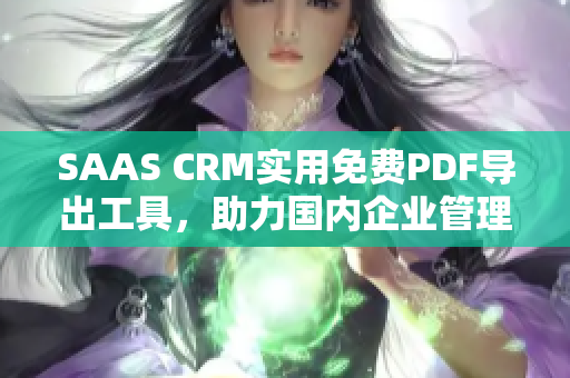 SAAS CRM实用免费PDF导出工具，助力国内企业管理创新