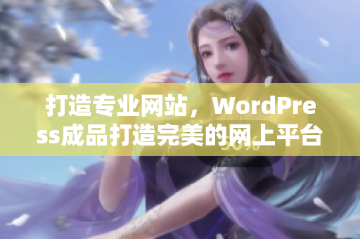 打造专业网站，WordPress成品打造完美的网上平台