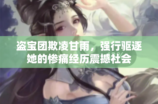 盗宝团欺凌甘雨，强行驱逐她的惨痛经历震撼社会
