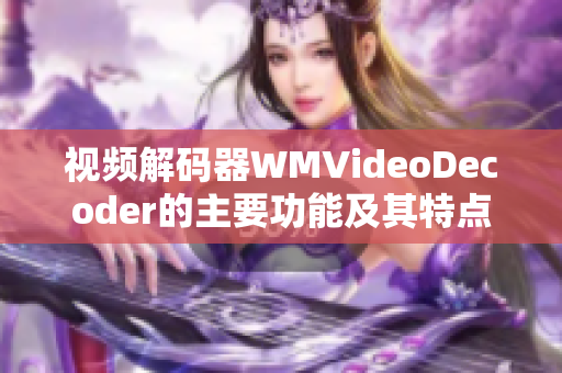 视频解码器WMVideoDecoder的主要功能及其特点
