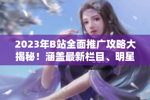 2023年B站全面推广攻略大揭秘！涵盖最新栏目、明星合作、原创内容发布等详尽攻略