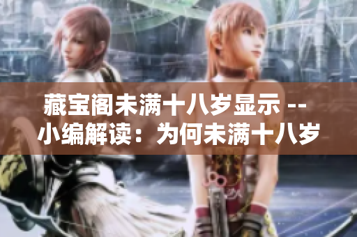 藏宝阁未满十八岁显示 -- 小编解读：为何未满十八岁无法进入藏宝阁？