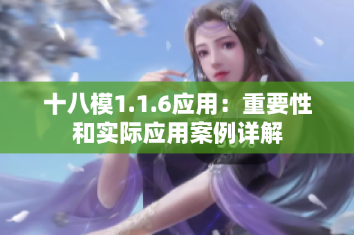 十八模1.1.6应用：重要性和实际应用案例详解