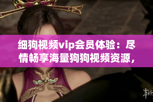细狗视频vip会员体验：尽情畅享海量狗狗视频资源，带你探索狗狗世界